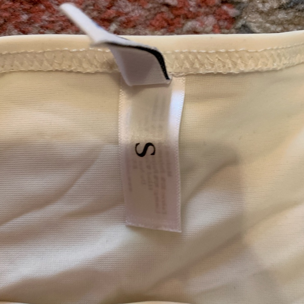 Solid & Striped White Black String Bikini Swimsuit - image 3